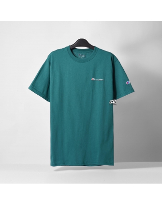 CHAMPION TAGLESS EMBROIDERED TEE - EMERALD GREEN